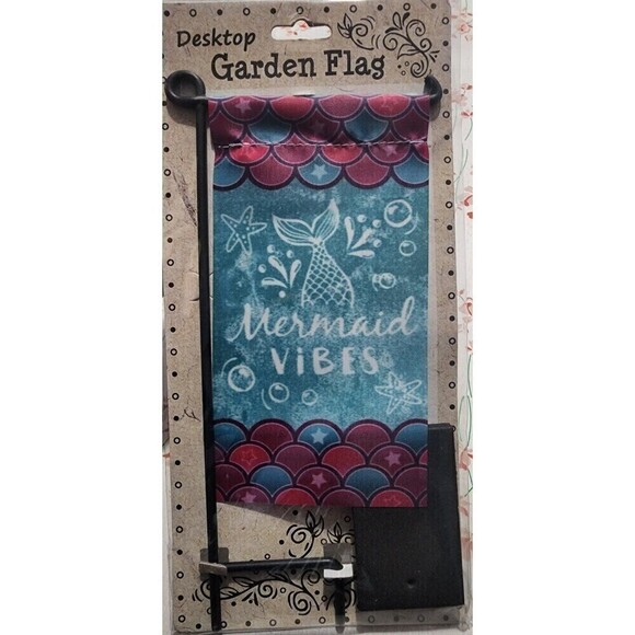 Floral Desktop Mini Flag Stand Display - Picture 1 of 4